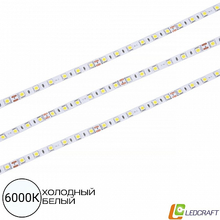 Светодиодная лента SMD 5050 / 60LED / 24V / 14,4W / IP20 / 6000К