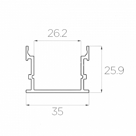 Алюминиевый профиль LC-LP-2635 (2 метра)