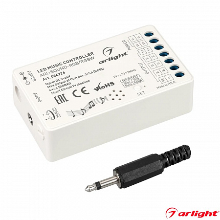 Радио аудиоконтроллер для ленты RGB / RGBW (12А)