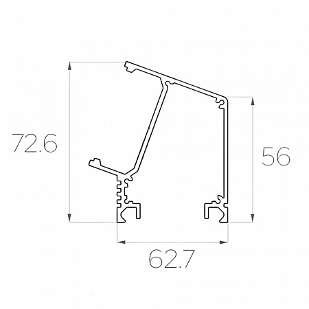 Алюминиевый профиль LC-LP-7363 (2 метра)