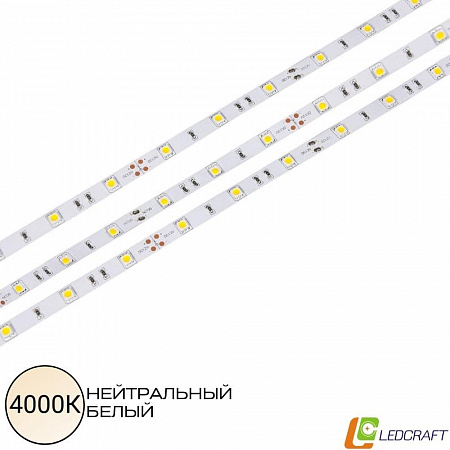 Светодиодная лента SMD 5050 / 30LED / 12V / 7,2W / IP20 / 4000К