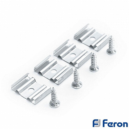 Гибкий алюминиевый профиль FERON CAB264 (экран, заглушки, крепления в комплекте)