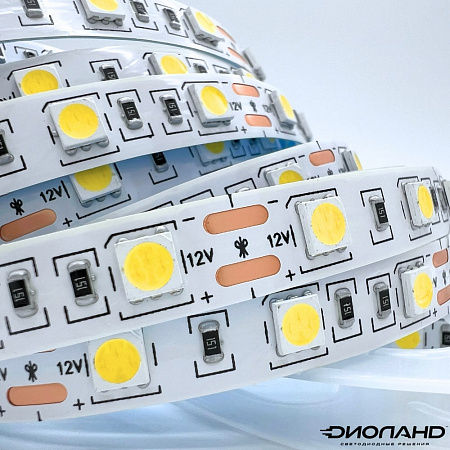 Светодиодная лента SMD 5050 / 60LED / 12V / 14.4W / IP20 / 4000K