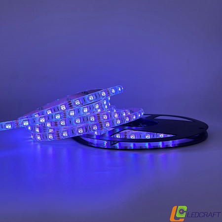 Светодиодная лента SMD 5050 / 60LED / 12V / 15W / IP65 / RGB влагозащищённая