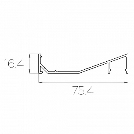 Алюминиевый профиль LC-LPK-1675 (2 метра)