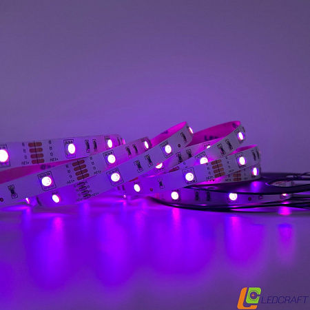 Светодиодная лента SMD 5050 / 30LED / 12V / 7,2W / IP20 / RGB