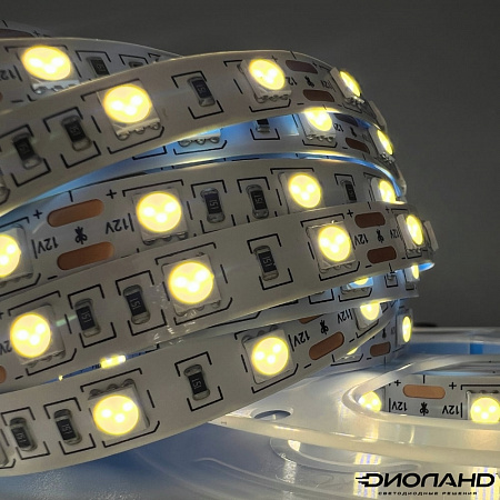 Светодиодная лента SMD 5050 / 60LED / 12V / 14.4W / IP20 / 3000K