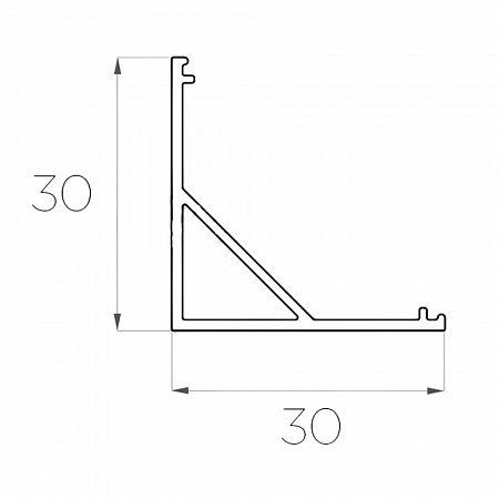 Алюминиевый профиль LC-LPU-3030 (2 метра)