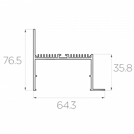 Алюминиевый профиль LC-NKU-7689 (2 метра)