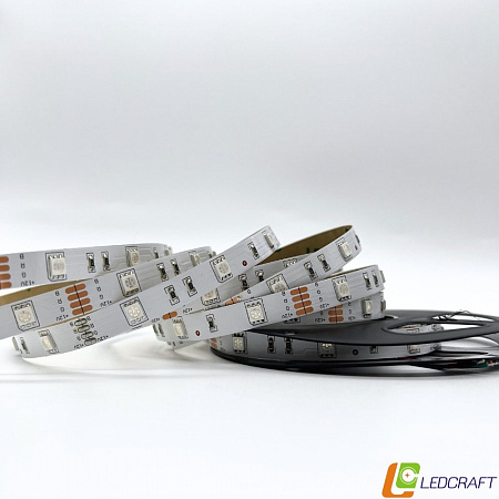 Светодиодная лента SMD 5050 / 30LED / 12V / 7,2W / IP20 / RGB