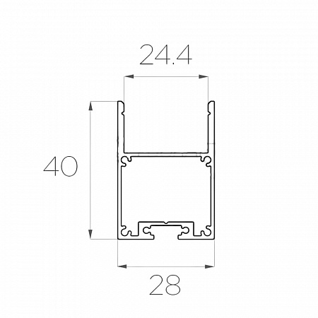 Алюминиевый профиль LC-LP-4028 (2 метра)