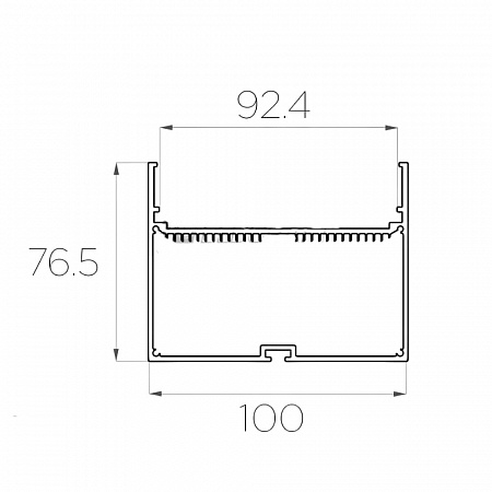 Алюминиевый профиль LC-LP-76100 (2 метра)