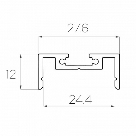 Алюминиевый профиль LC-LP-1227 (2 метра)