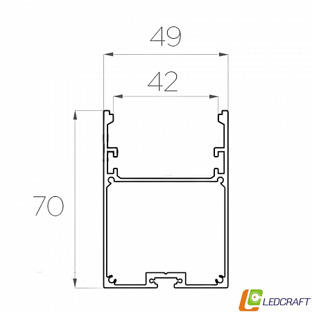 Алюминиевый профиль LC-LP-7050 (2 метра)