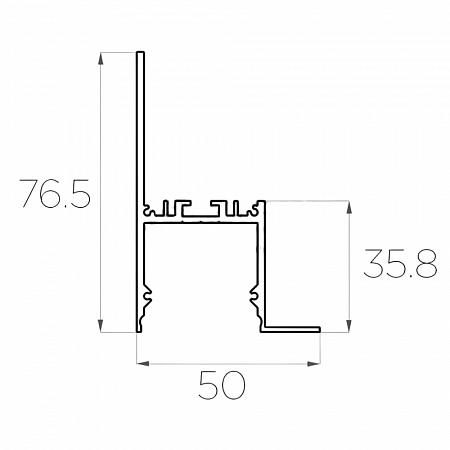 Алюминиевый профиль LC-NKU-7650 (2 метра)