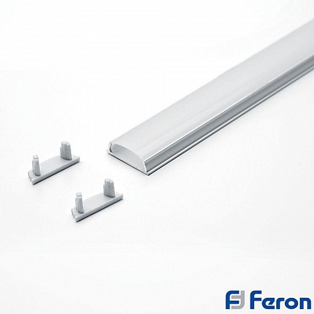 Гибкий алюминиевый профиль FERON CAB264 (экран, заглушки, крепления в комплекте)